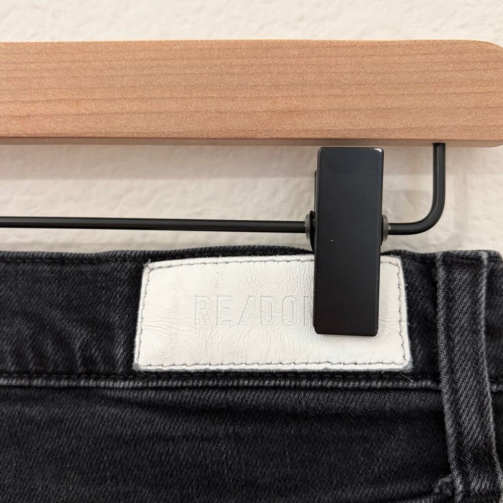 Re/Done Jeans Women's Size 29 Black Denim High Waisted Button Fly Straight Leg - Picture 8 of 8